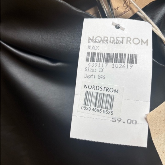 ZELIE FOR SHE For Norstram Black Faux Leather Sleeveless Crop Tank Top Sz 1X NWT - Picture 5 of 7